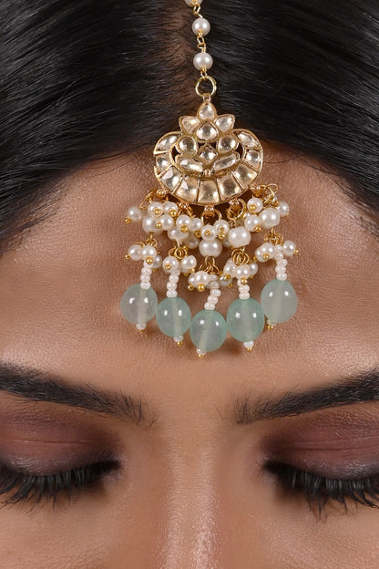 Bead & Kundan Embellished Maangtikka 