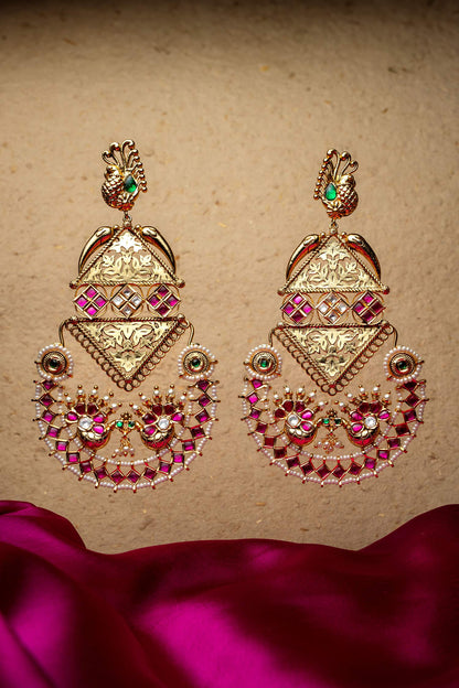 Gauri Rani Stone Studded Geometric Chandbalis 