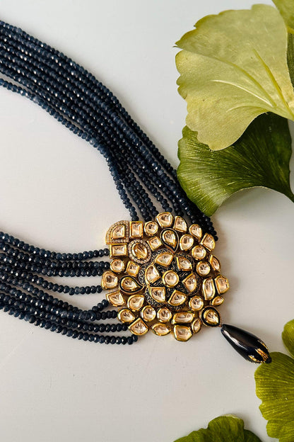 Imperial Grace Jadau Pendant Bead Necklace 