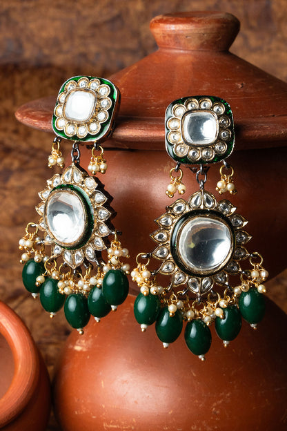 Rajputaana Floral Polki Chandelier 