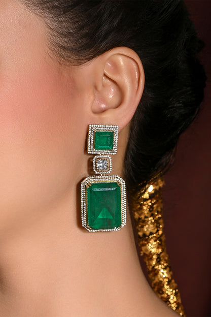 Glisterous Geometric Shaped Dangler Earrings 