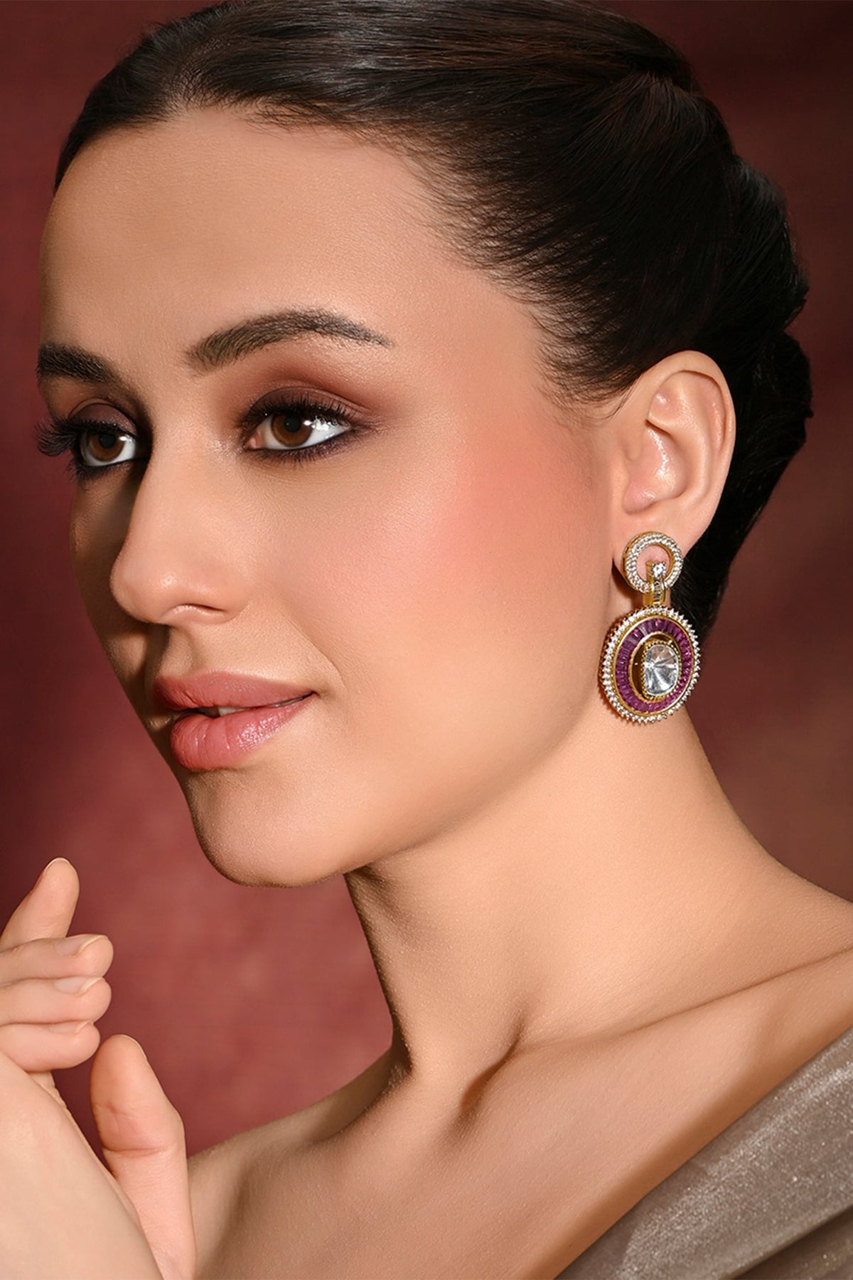 Ravishing Stone Embellished Danglers 
