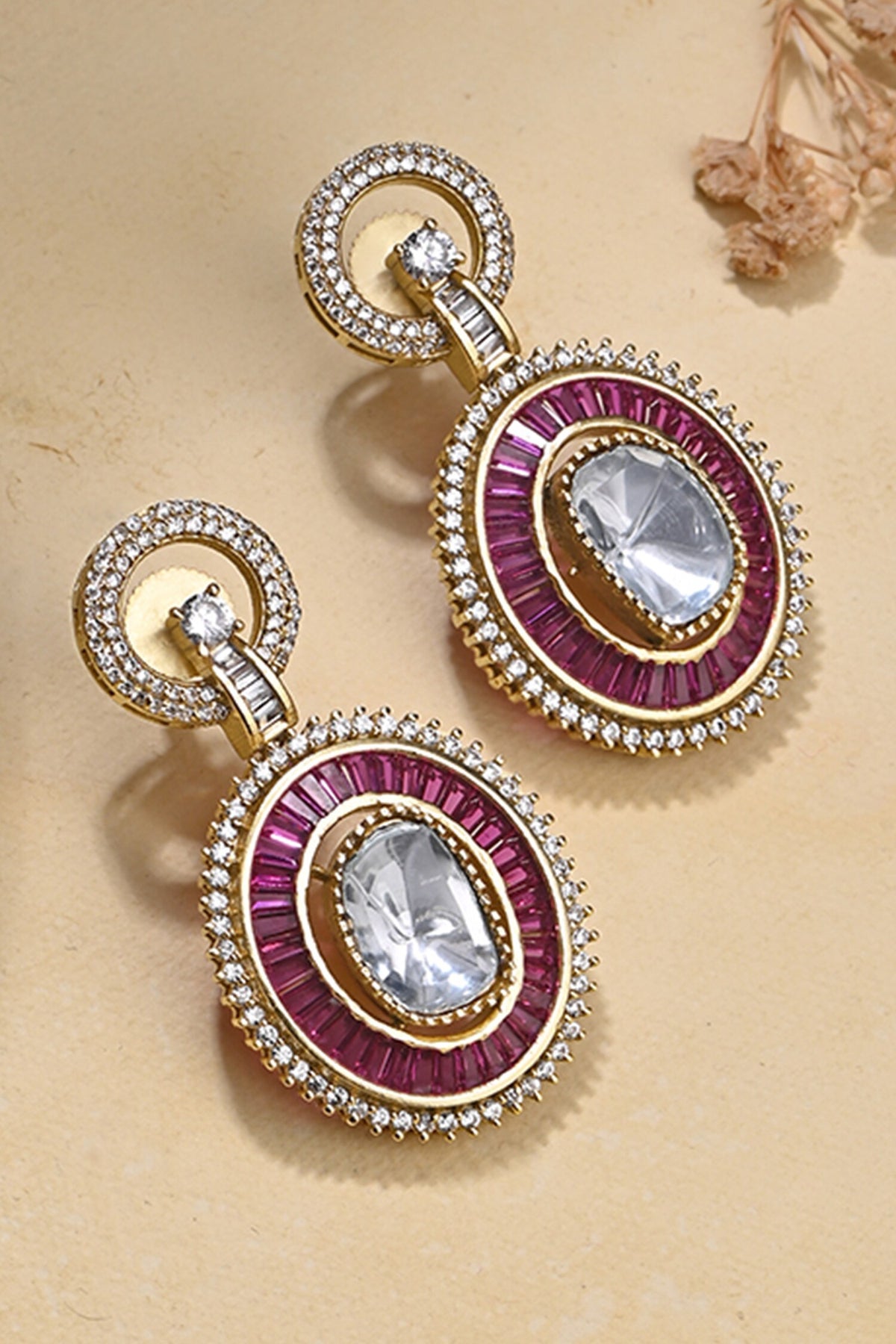 Ravishing Stone Embellished Danglers 