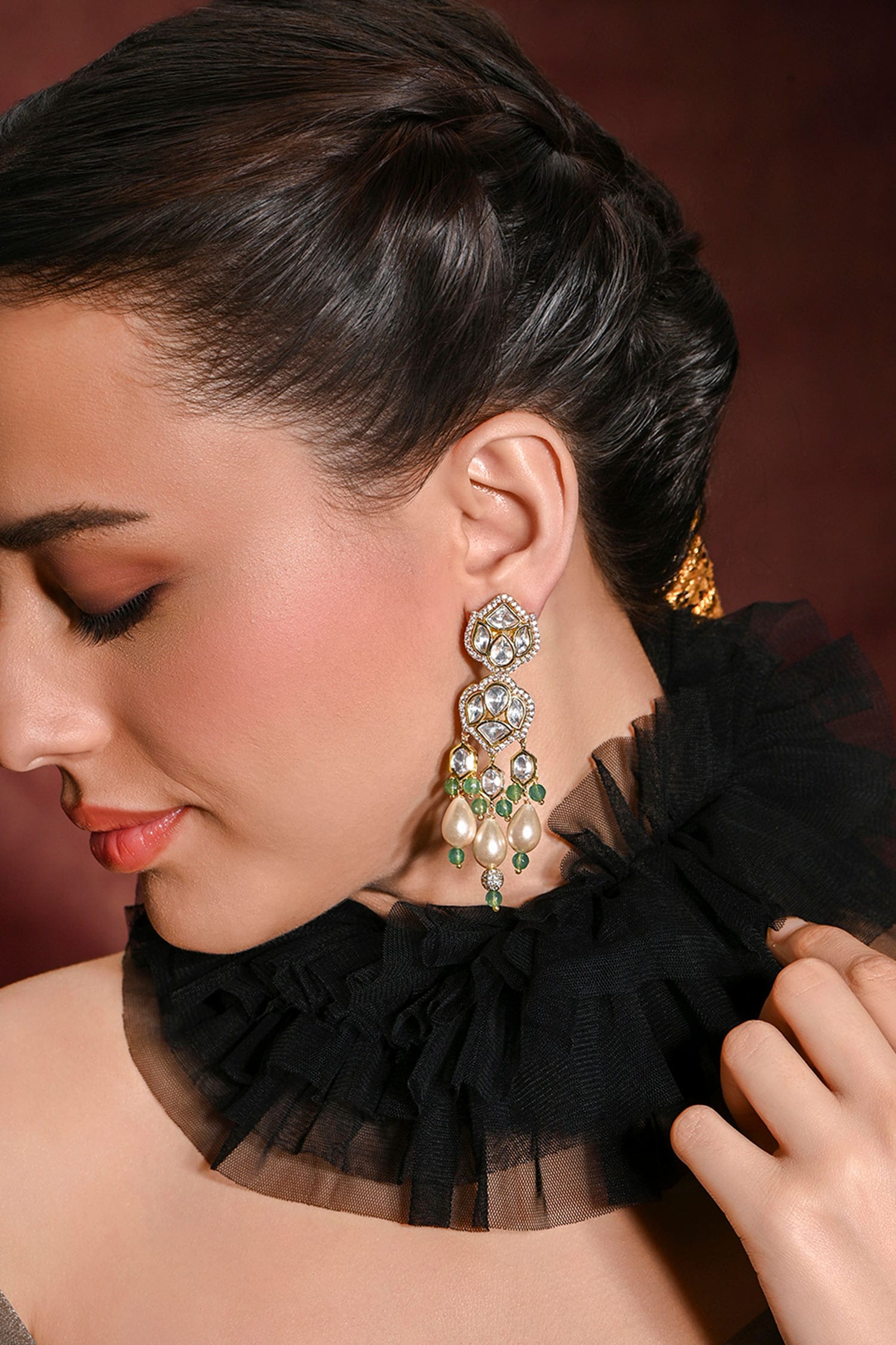 Incandescent Embellished Dangler Earrings 