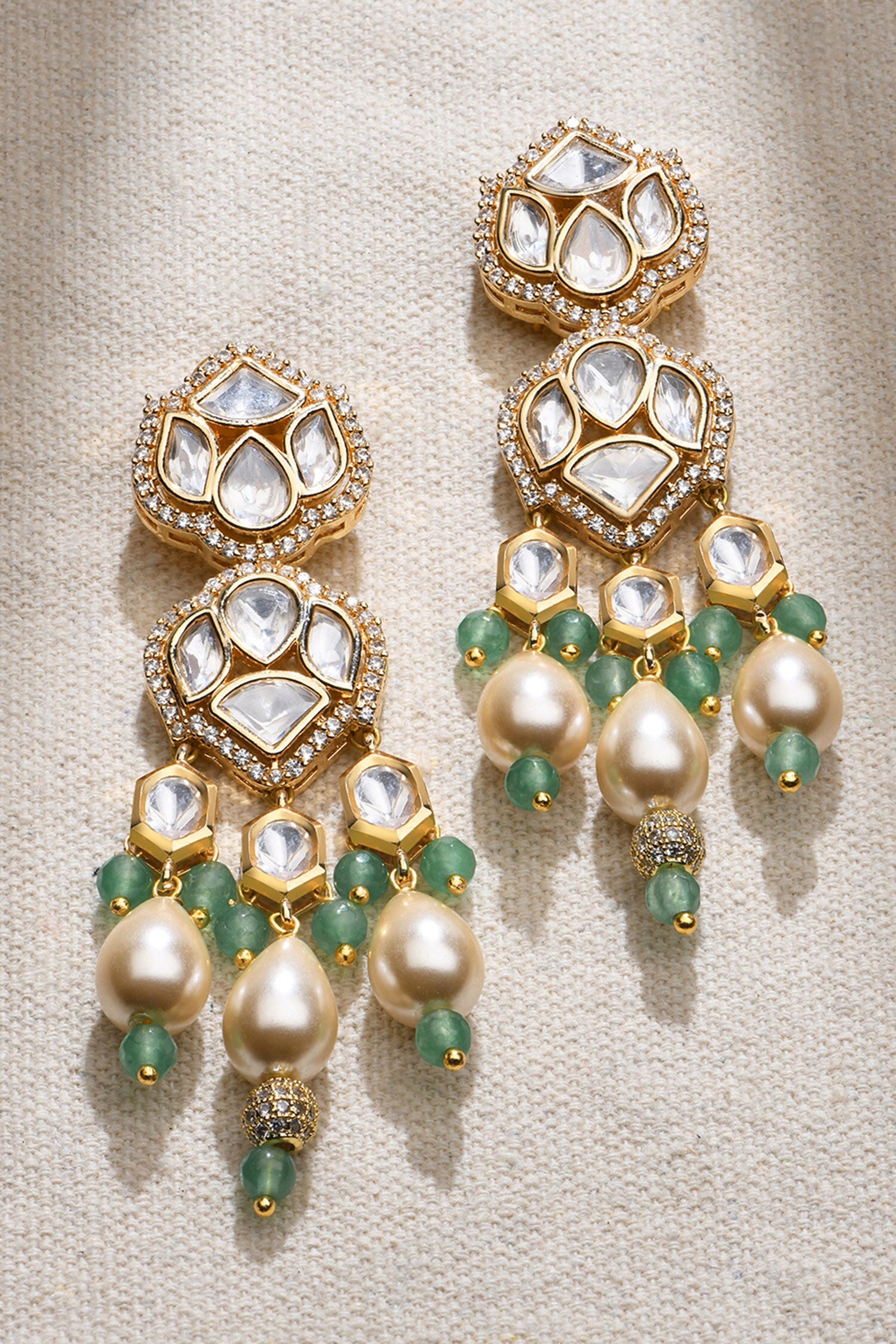 Incandescent Embellished Dangler Earrings 