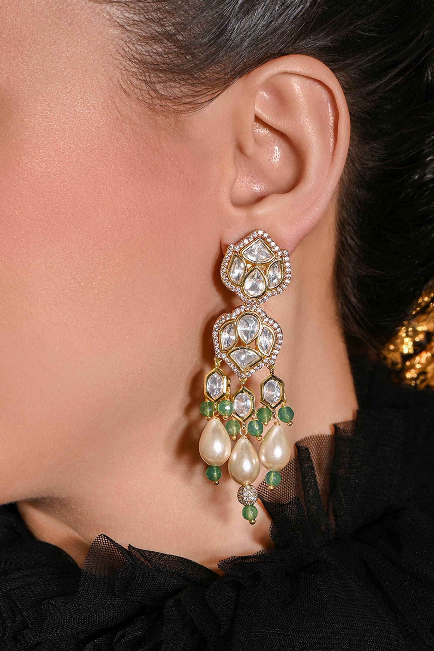 Incandescent Embellished Dangler Earrings 