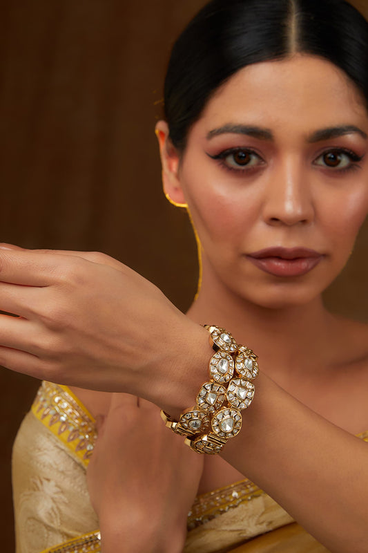 Kundan Embellished Kadas - Set of 2 