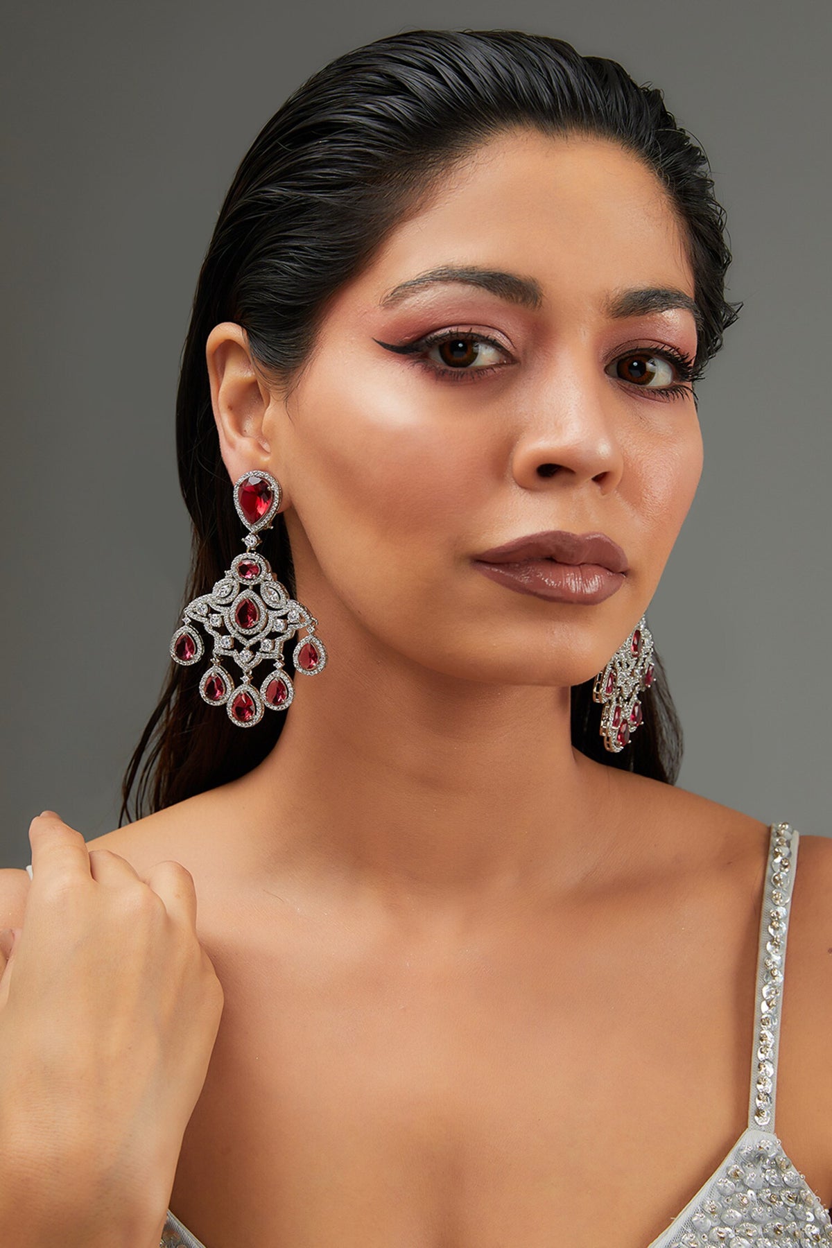 Diamond & Stone Studded Danglers 