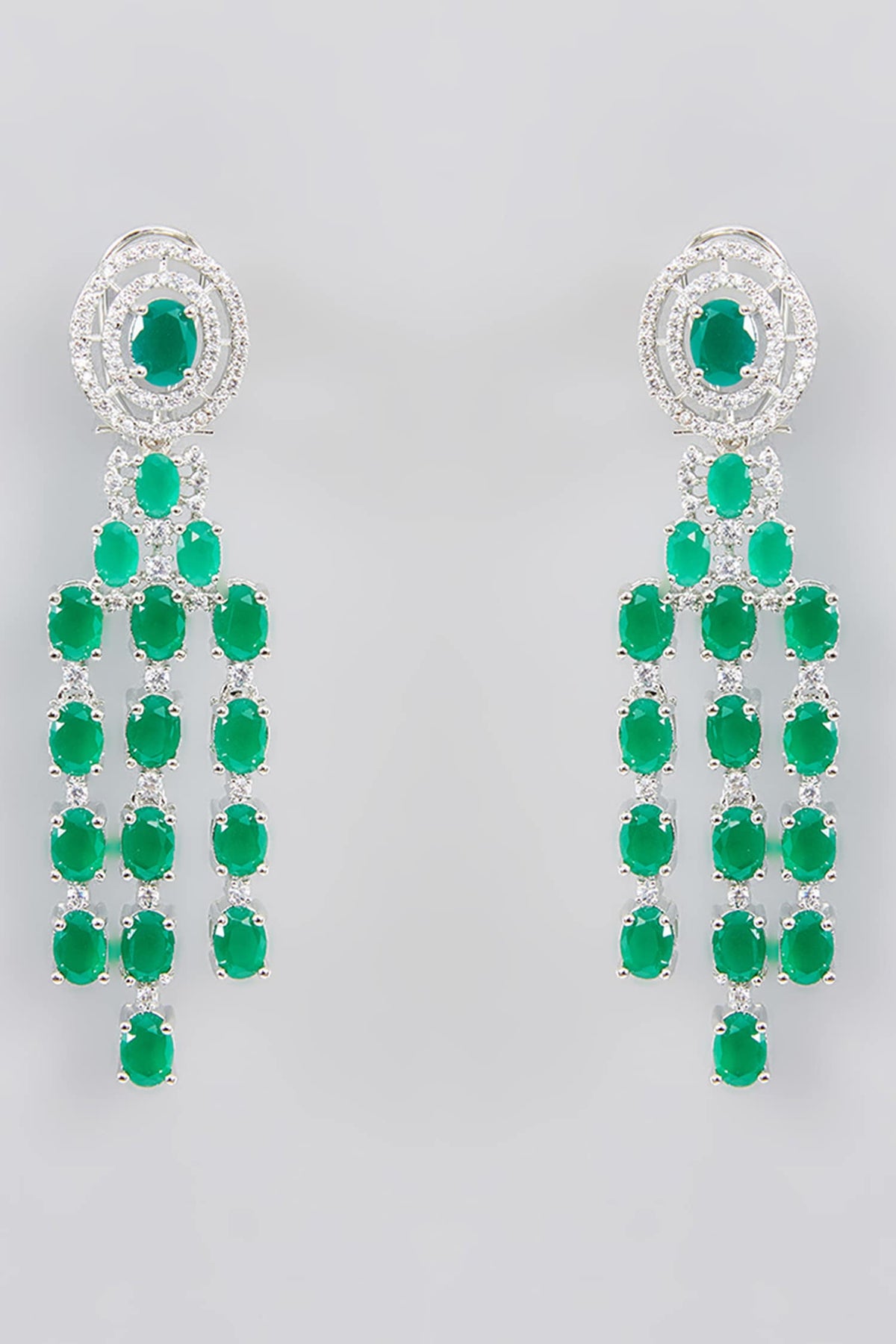 Stone Embellished Layered Necklace Set 