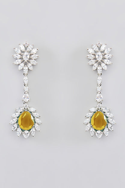 Flower Cutwork Embellished Necklace Set 