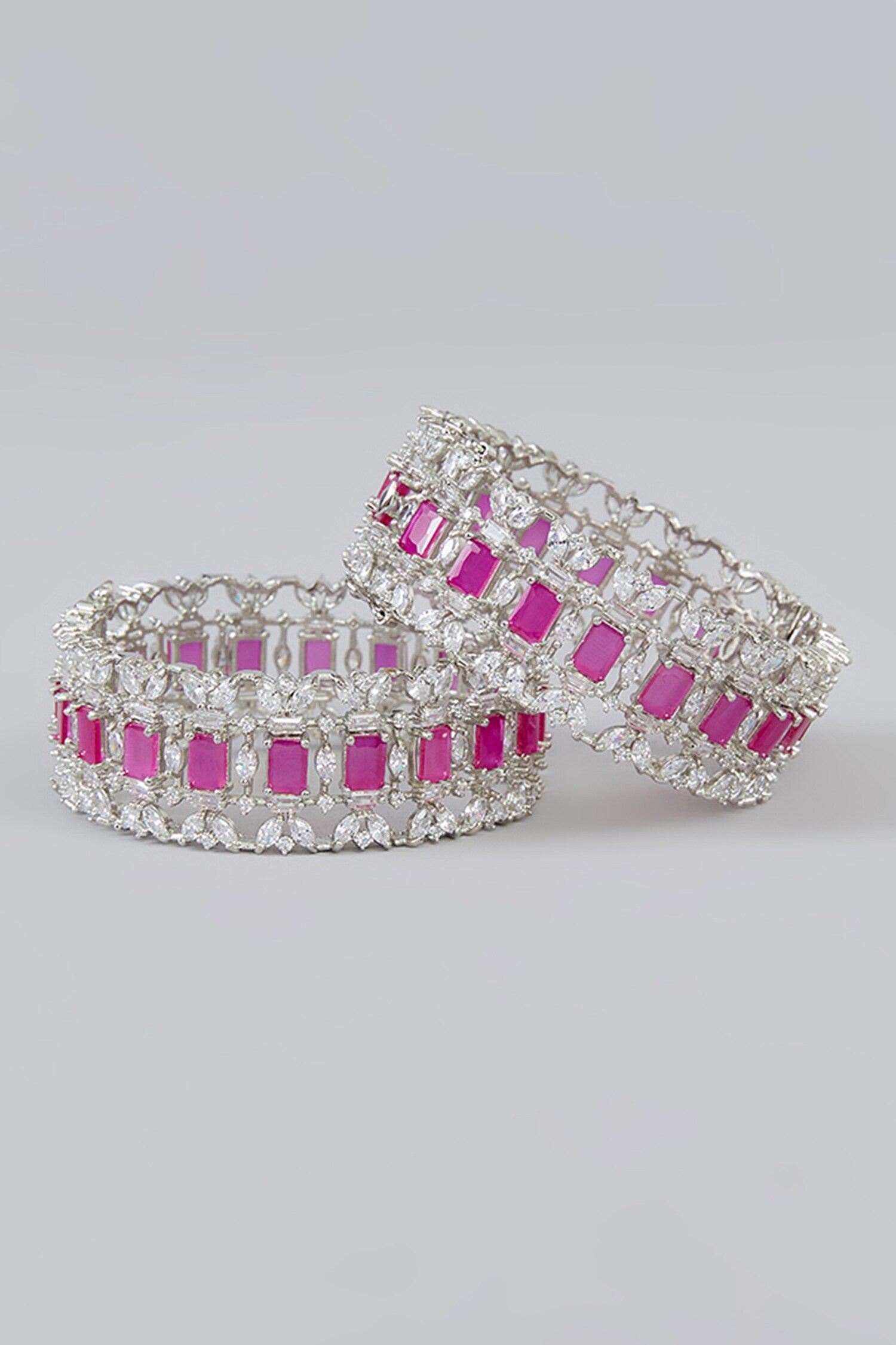 Stone Embellished 2 Pcs Kadas 