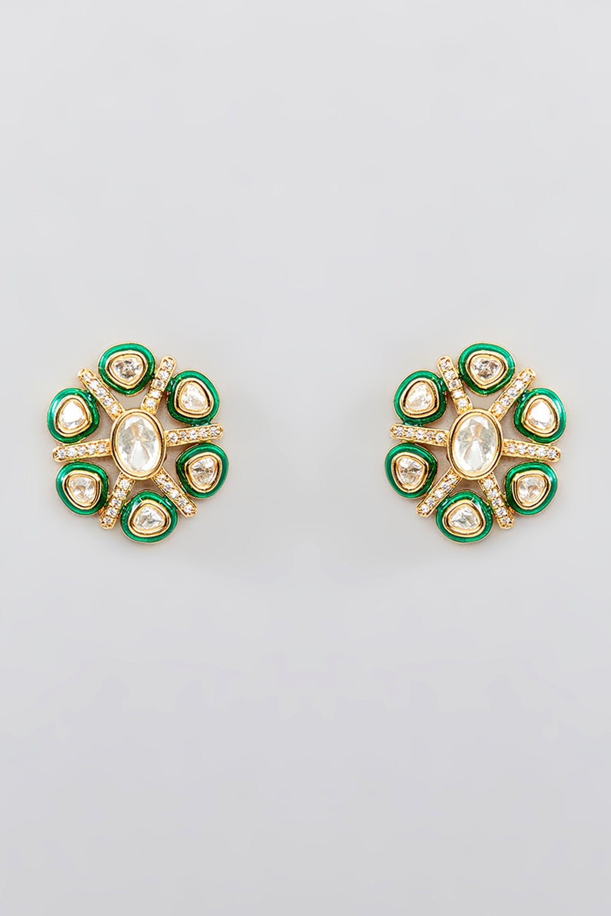 Floret Kundan & Polki Embellished Jewellery Set 
