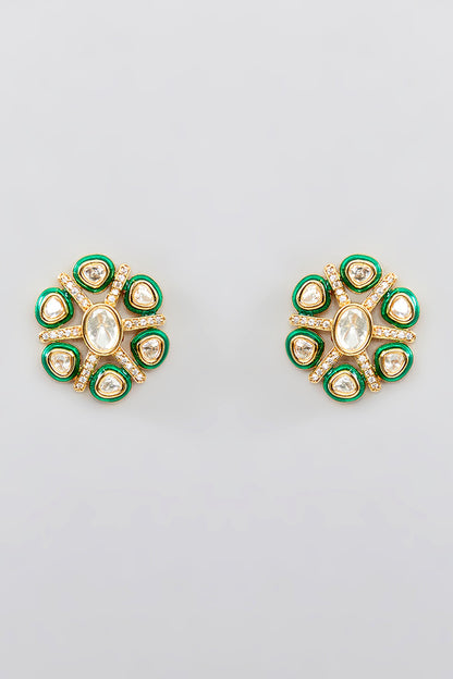 Floret Kundan & Polki Embellished Jewellery Set 