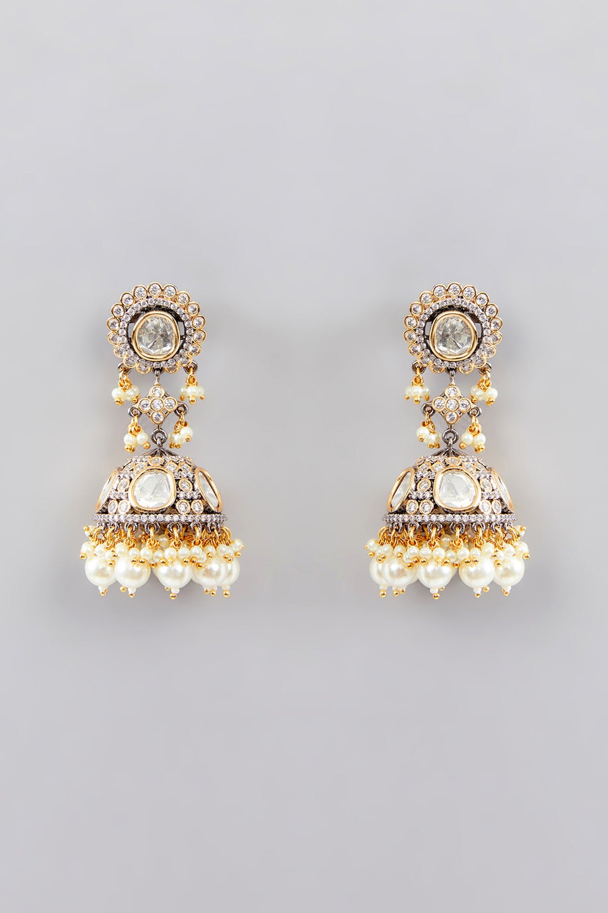 Dewy Bloom Kundan Embellished Jewellery Set 