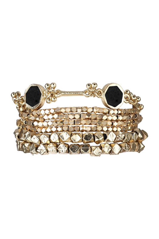 Gold Plated Multi Layer Bracelet 
