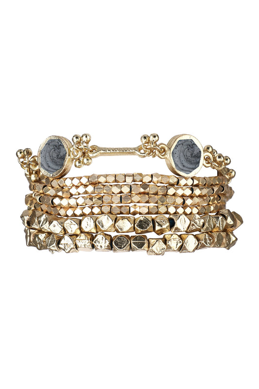 Gold Plated Multi Layered Bracelet 