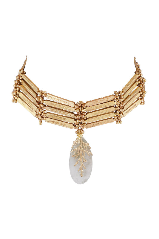 Stone Embellished Choker Necklace 