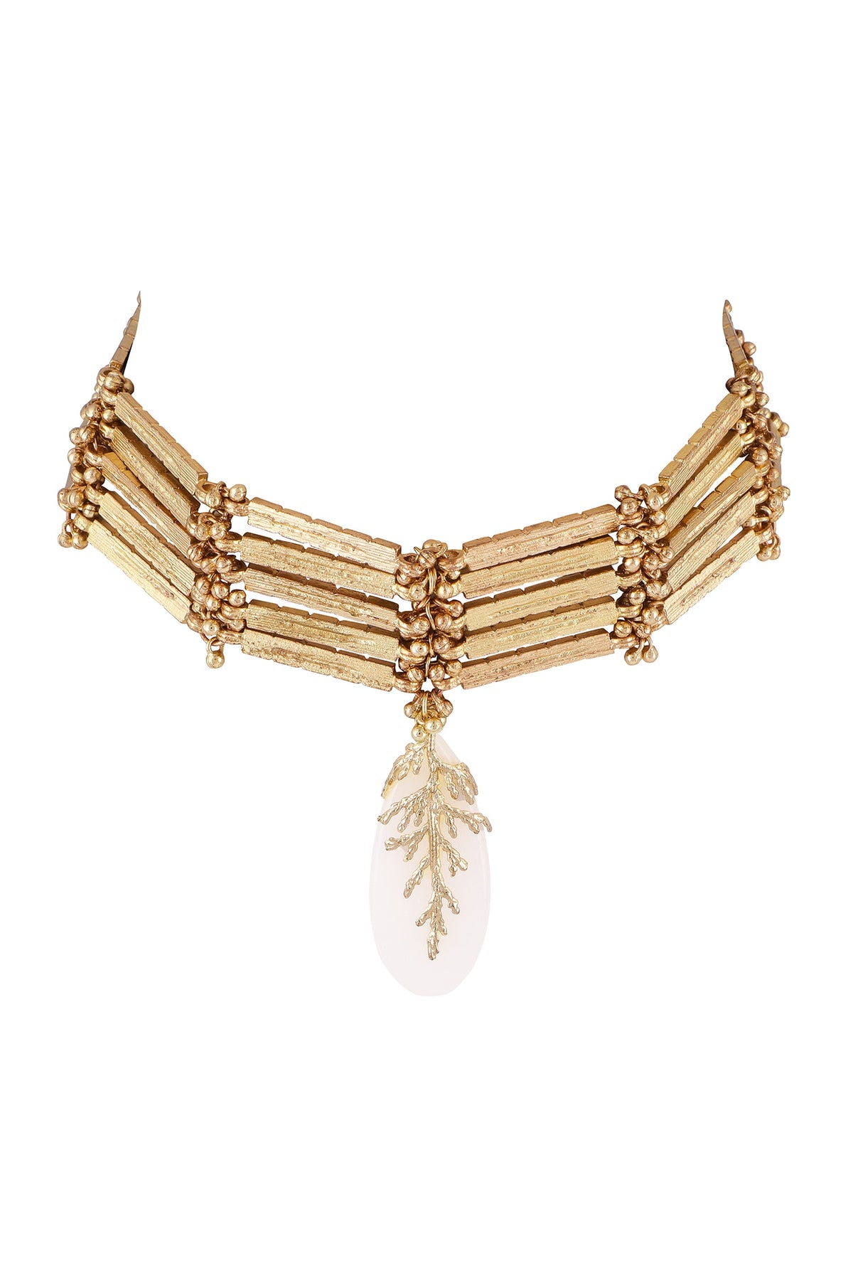 Quartz Stone Embellished Necklace 