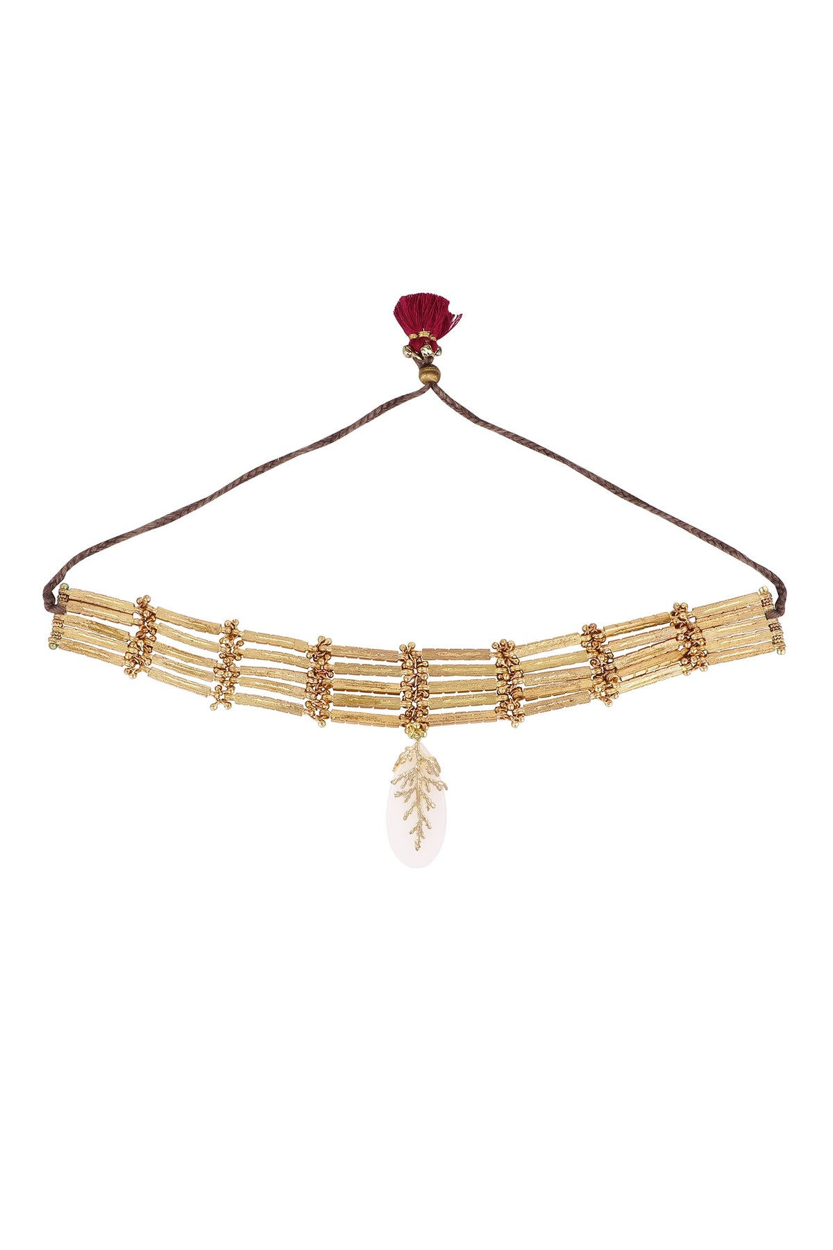 Quartz Stone Embellished Necklace 