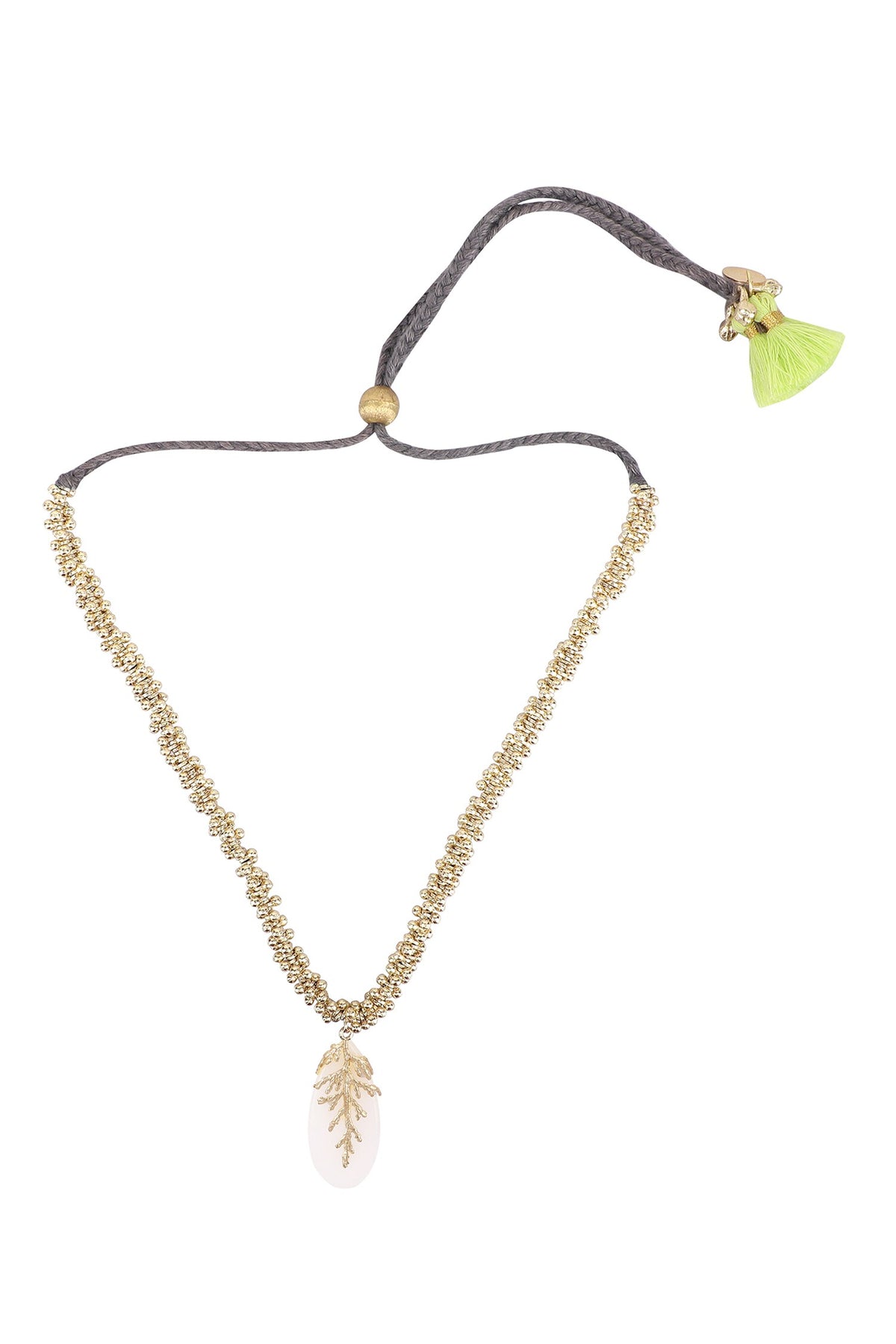 Leaf Stone Embellished Choker 