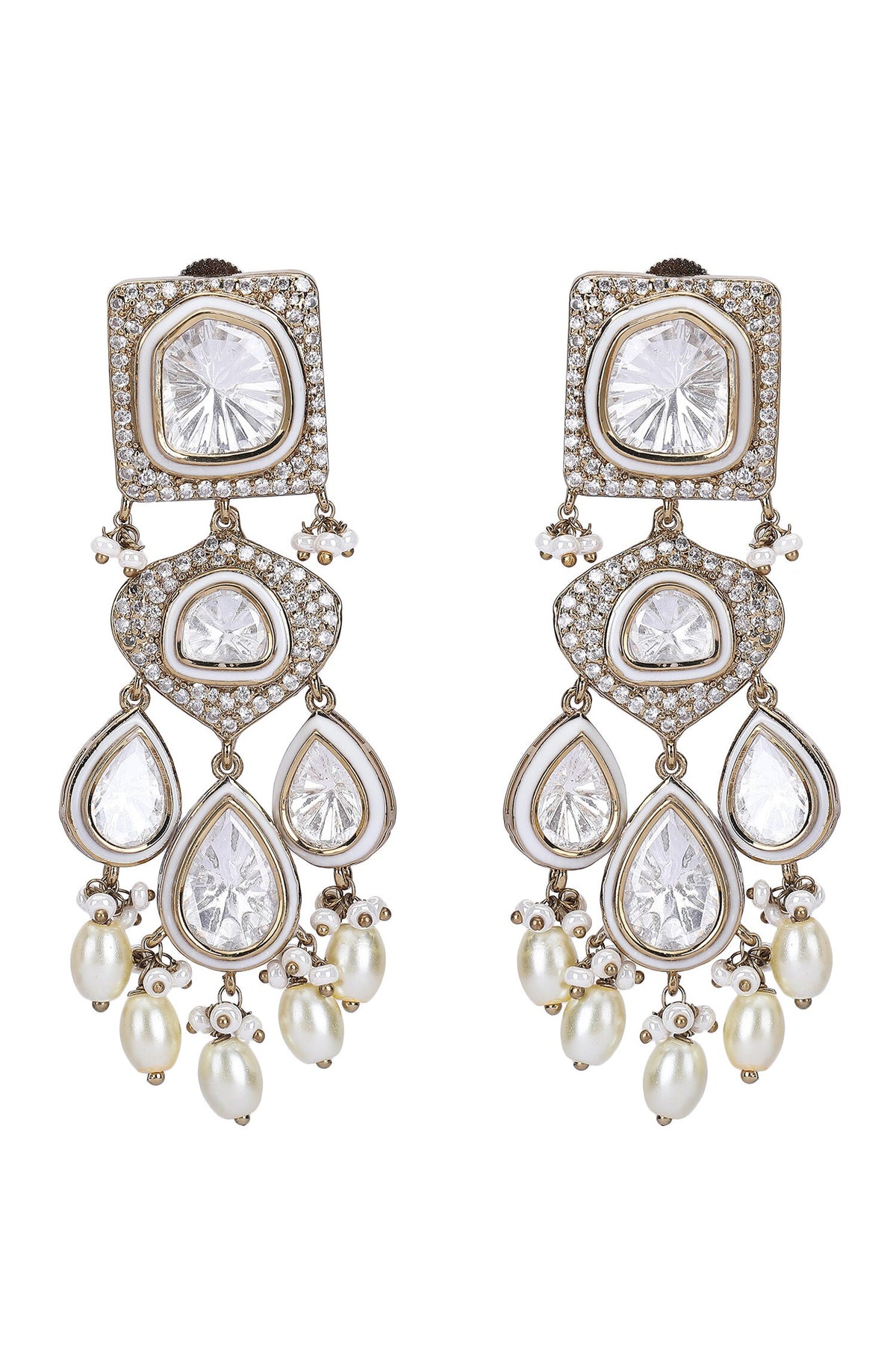 Zirconia Embellished Pendant Choker Set 