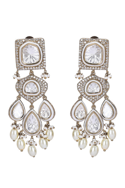 Zirconia Embellished Pendant Choker Set 