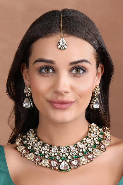 Polki Studded Choker Set 