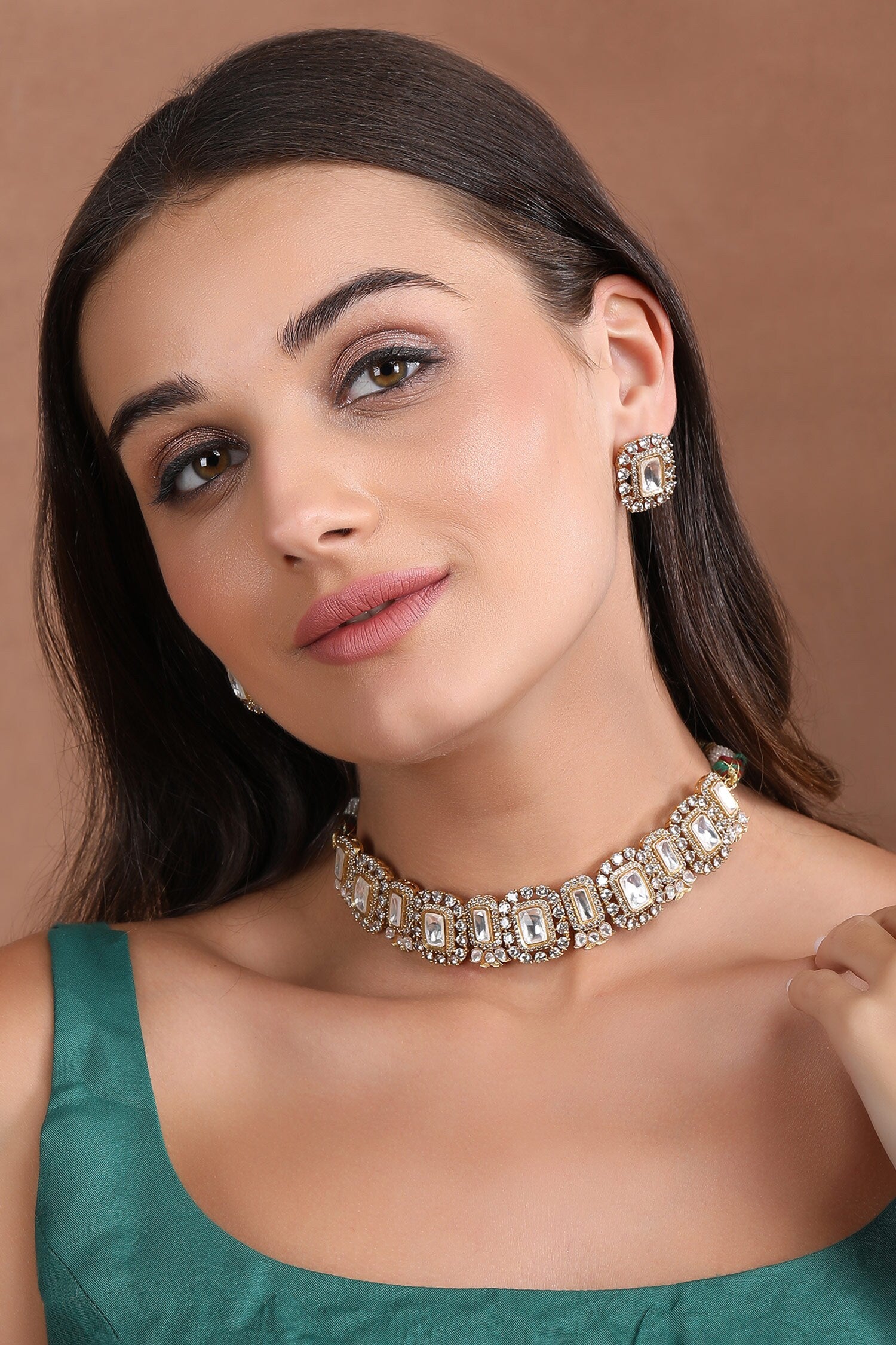 Stone Studded Choker Set 