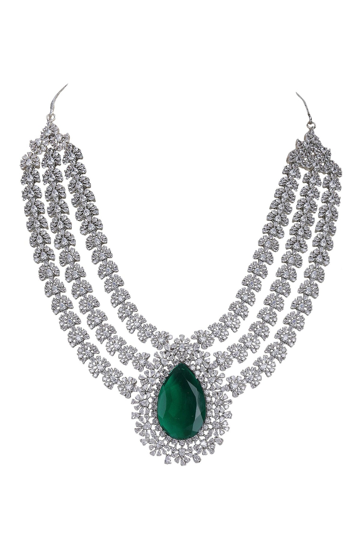 Polki Embellished Necklace & Earring Set 