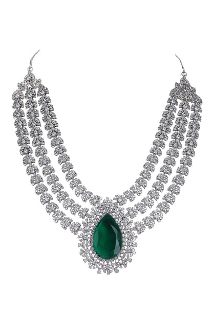 Polki Embellished Necklace & Earring Set 