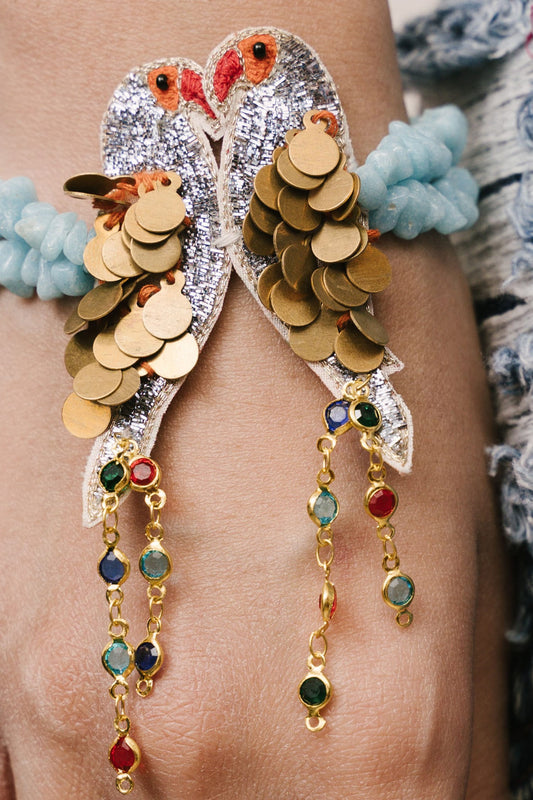 Mithoo Peeta Dabka Bracelet 