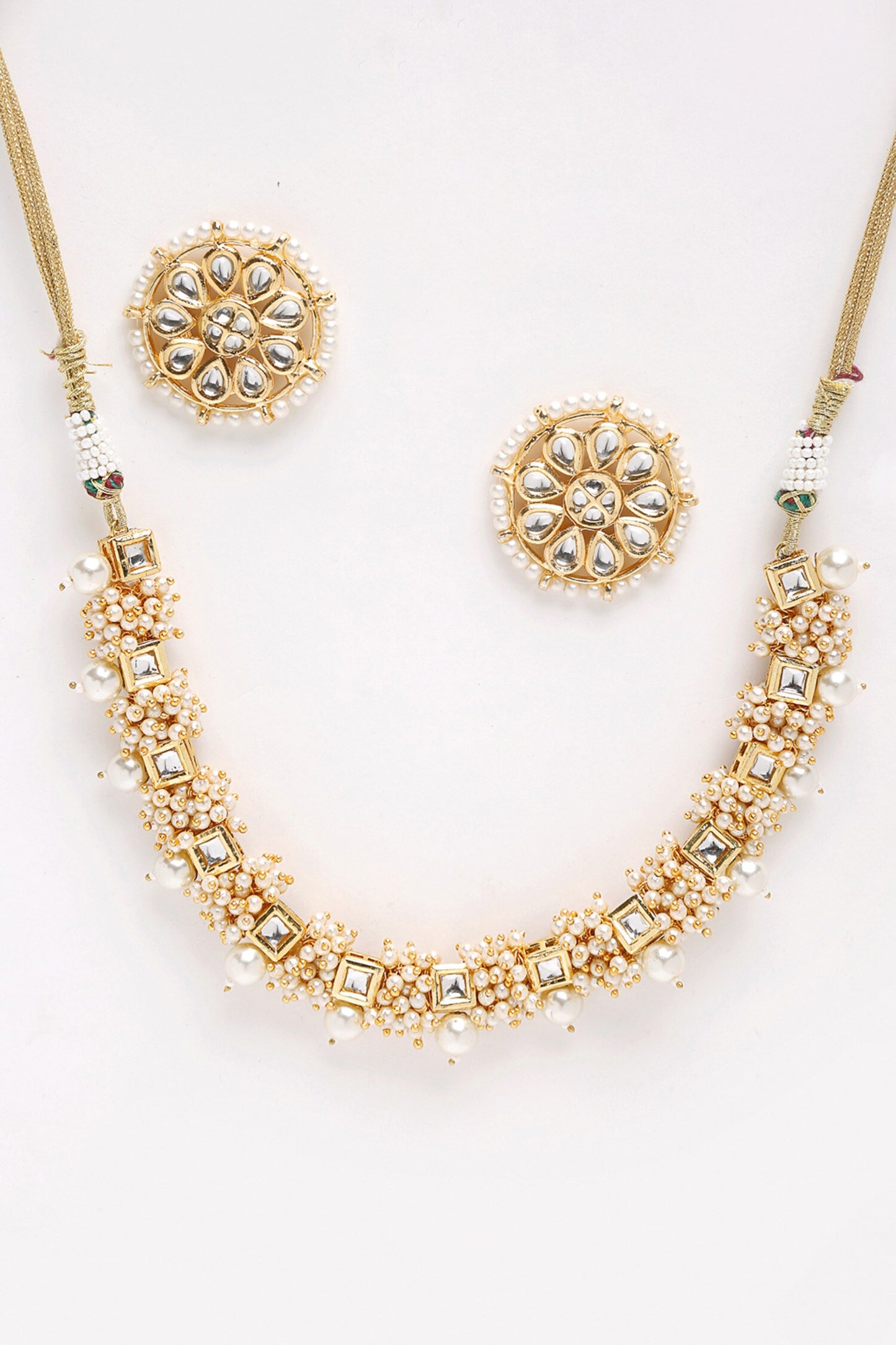 Pearls & Kundan Embellished Choker Set 