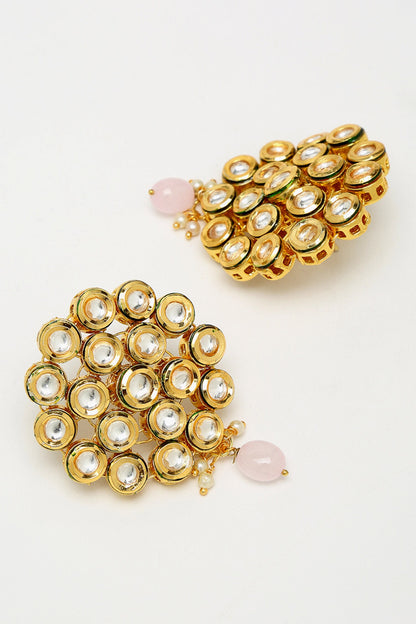 Beads & Kundan Hand Embellished Long Pendant Necklace Set 