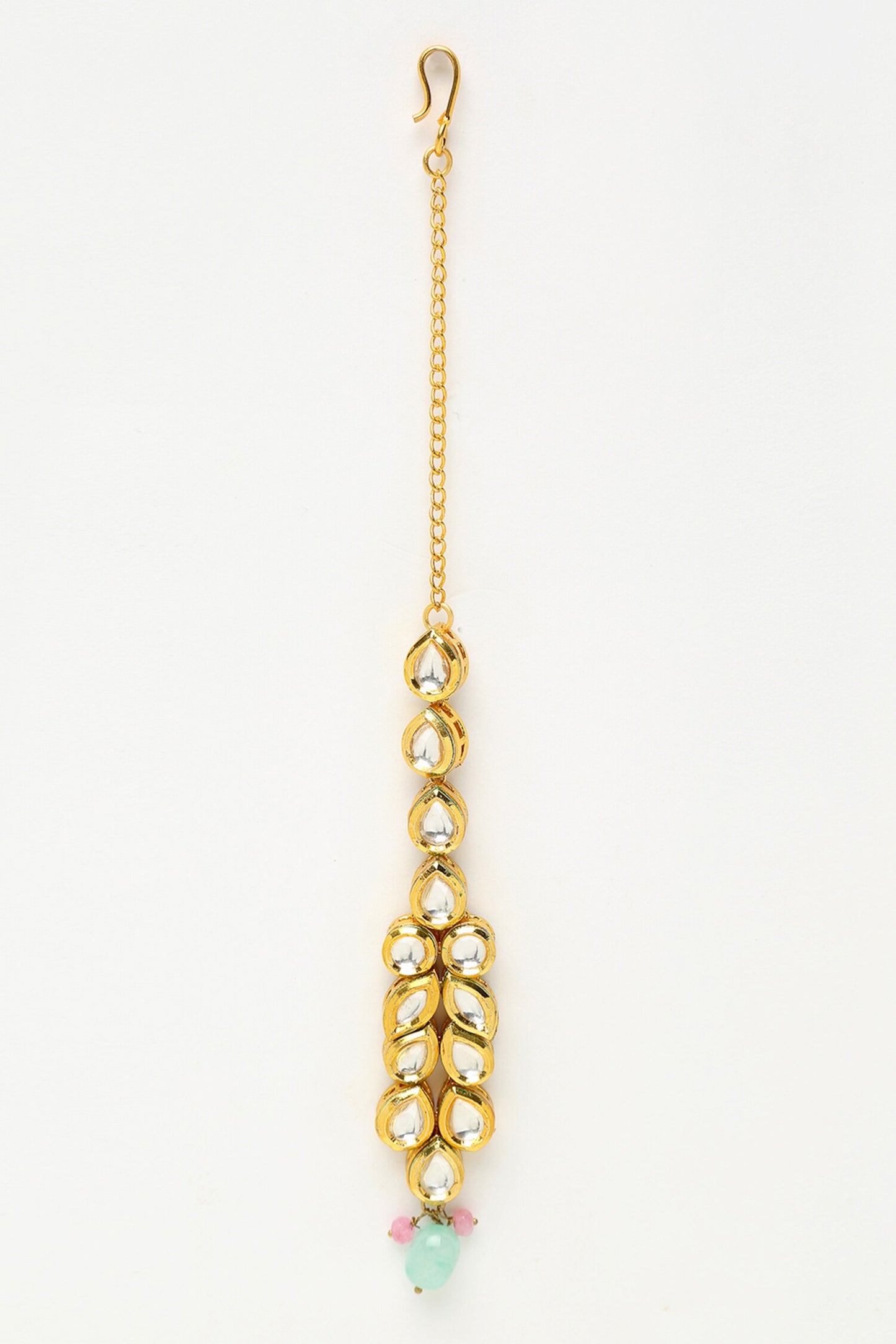 Beads & Kundan Embellished Choker Necklace Set 