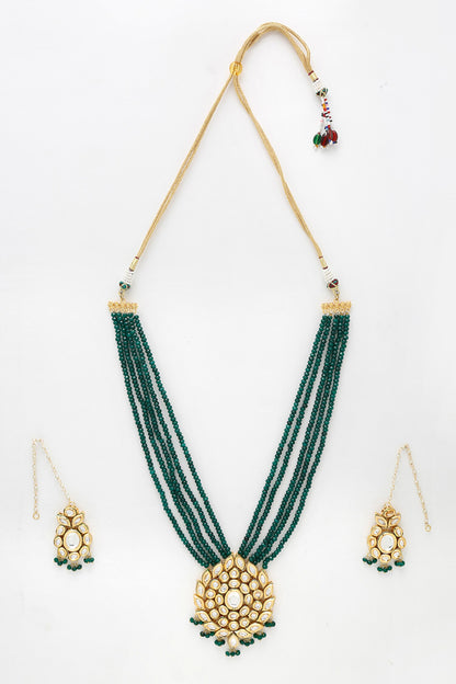Kundan Embellished Necklace Set 