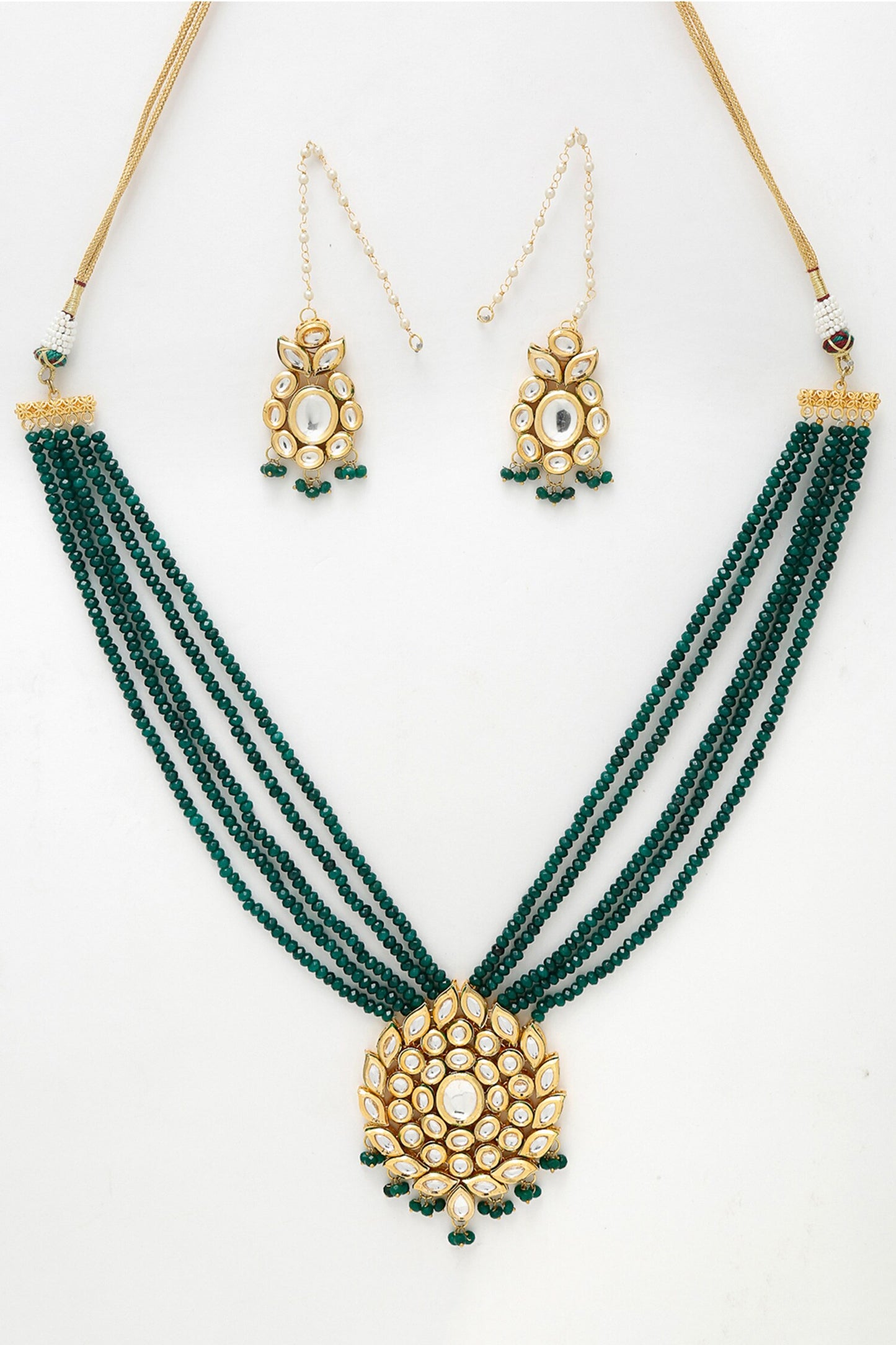Kundan Embellished Necklace Set 