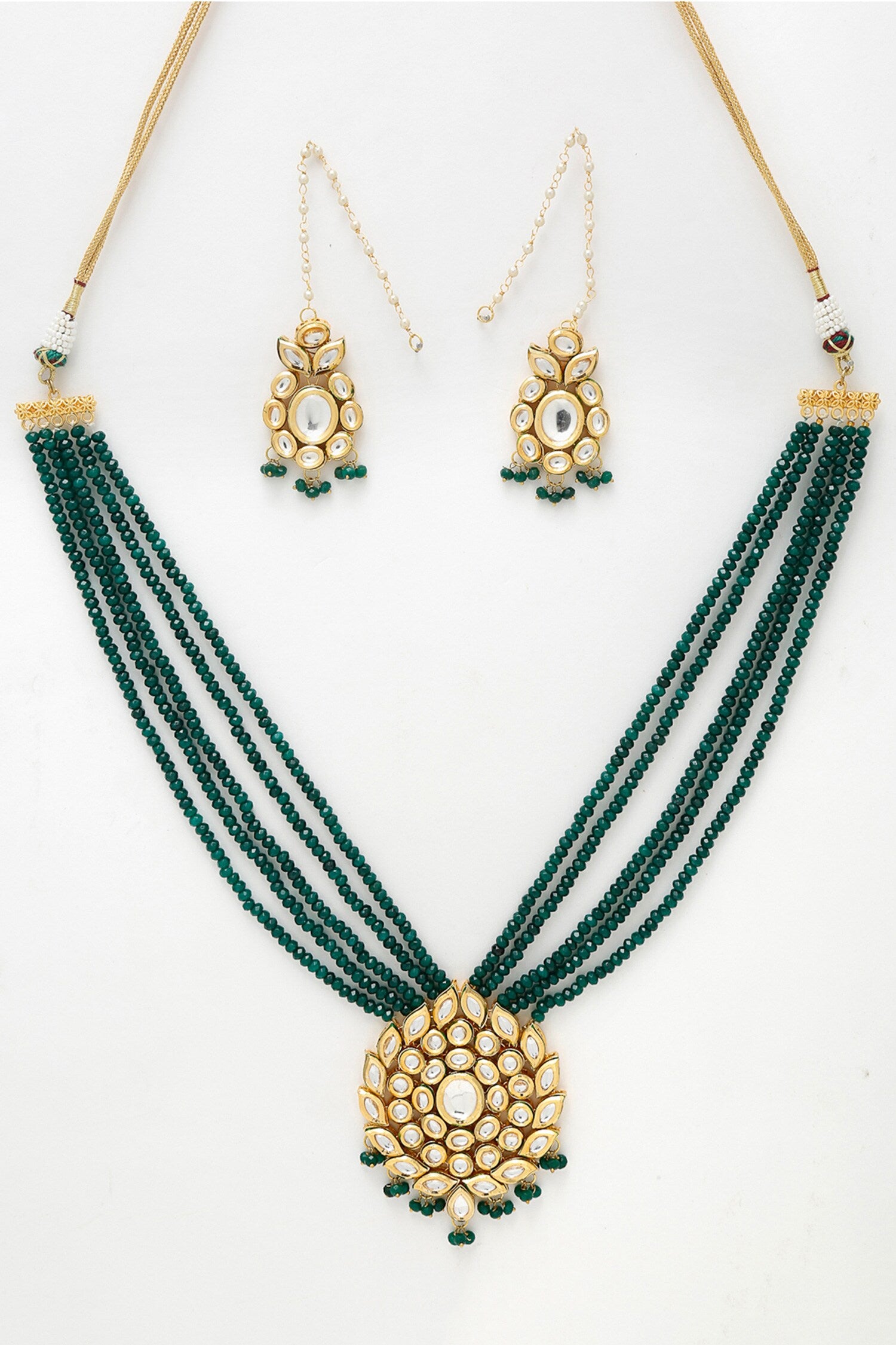Kundan Embellished Necklace Set 