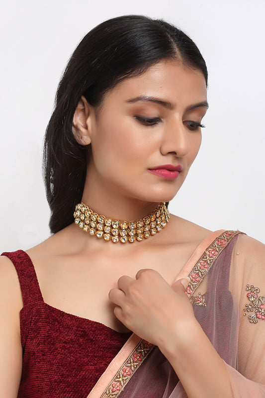 Kundan Embellished Choker Necklace 