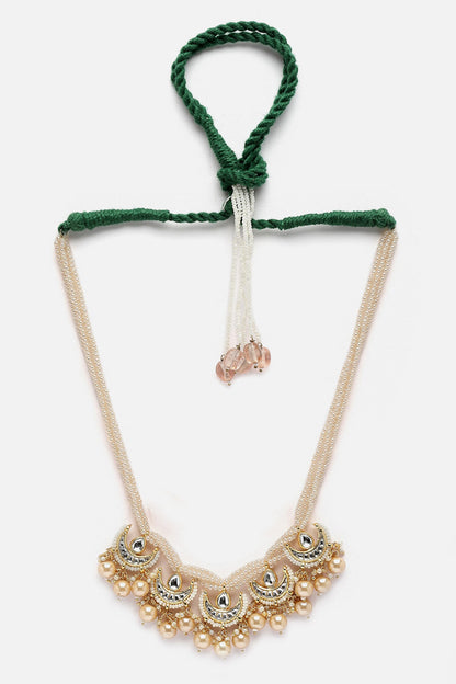 Crescent Moon Cutwork Necklace 