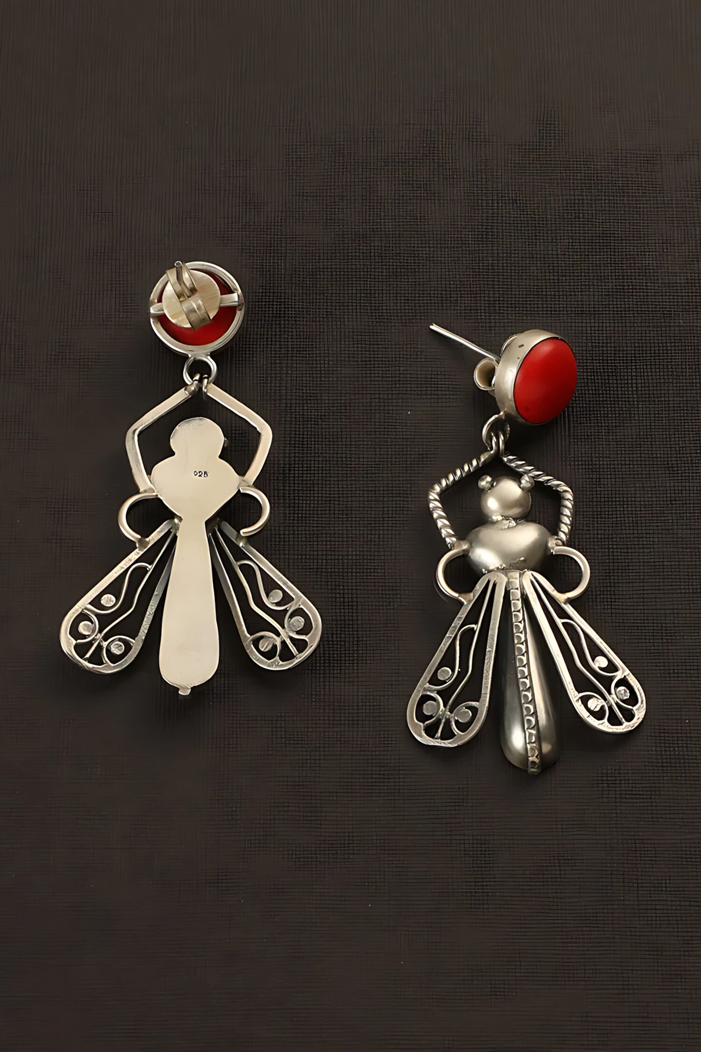 Bug Carved Earrings 