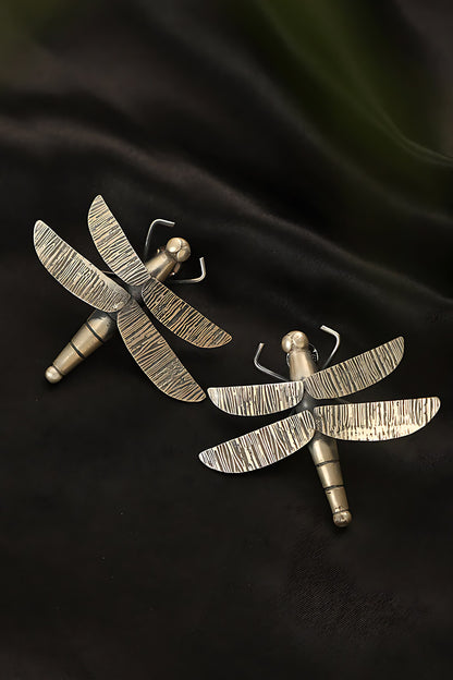 Dragonfly Carved Earrings 