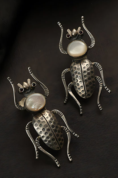 Mother Of Pearl Embellished Earrings 