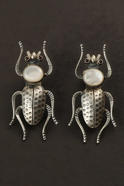 Mother Of Pearl Embellished Earrings 