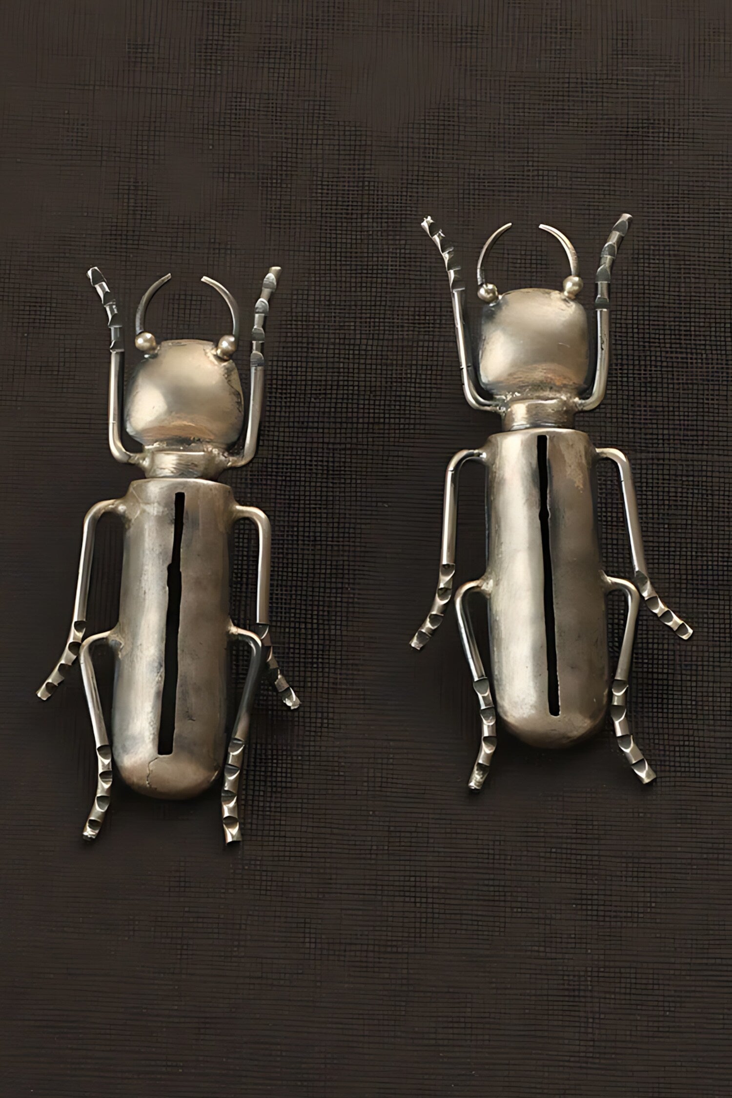 Bug Carved Long Earrings 