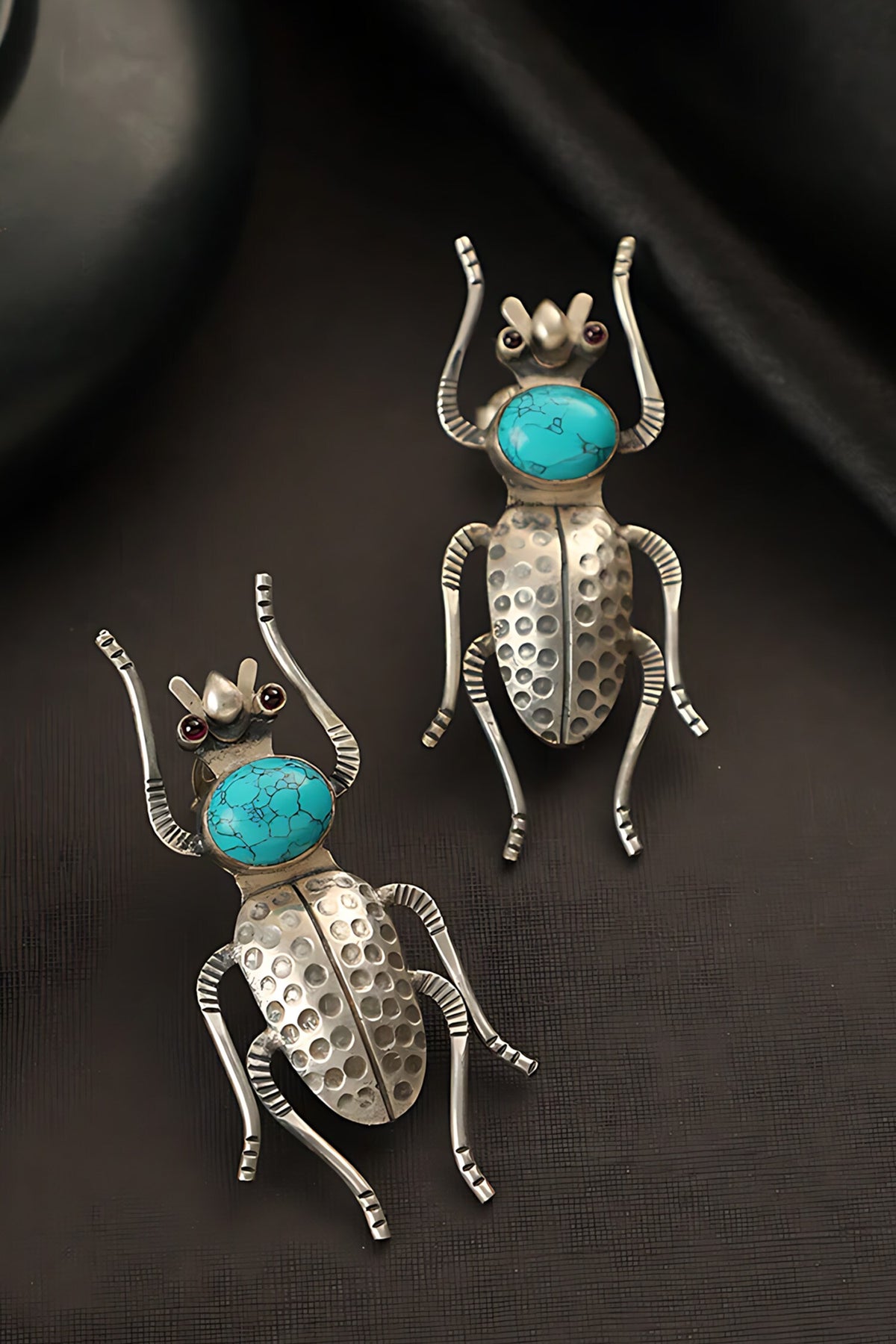 Bug Carved Earrings 