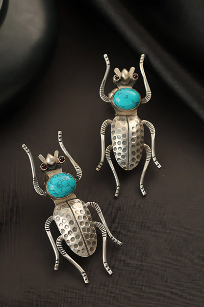 Bug Carved Earrings 