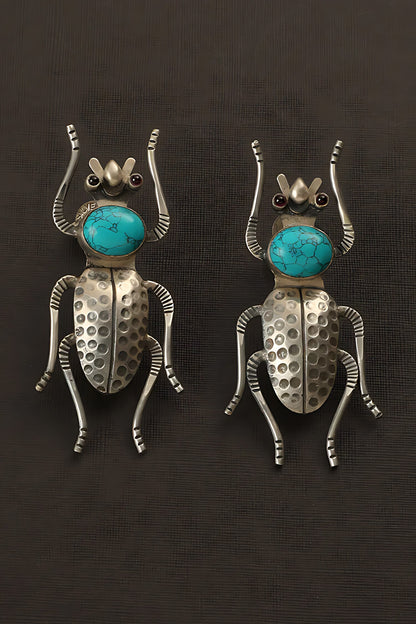 Bug Carved Earrings 
