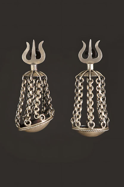 Textured Detail Dangler Earrings 