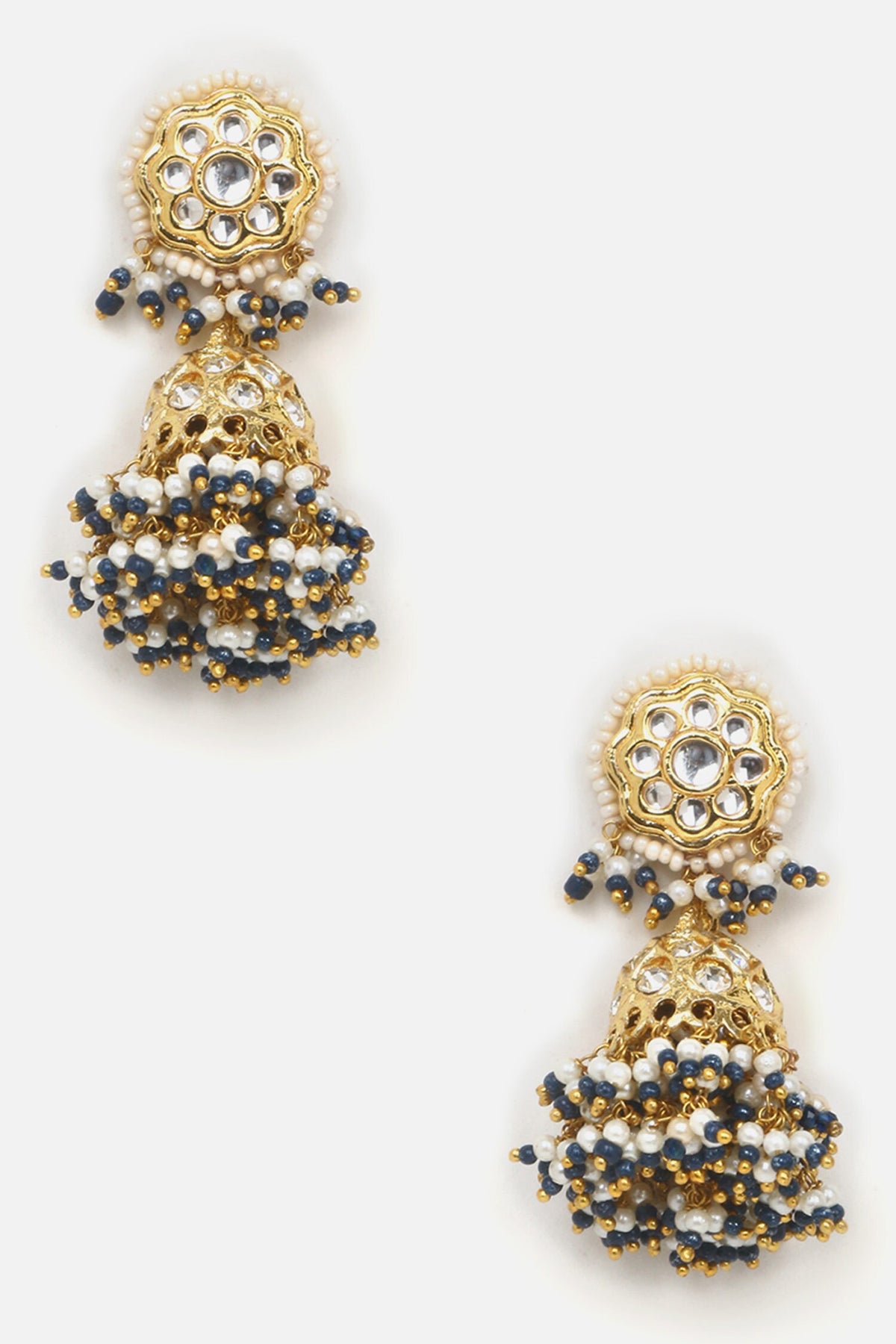 Kundan Embellished Jhumkas 