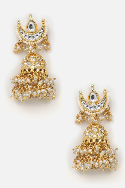 American Diamond & Natural Stone Embellished Jhumkas 
